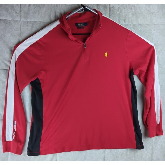 Polo Ralph Lauren Pima Soft Quarter Zip Touch Long Sleeve Size Men’s XL Logo Arm - Picture 1 of 12